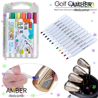Amber ปากกาอะคริลิค สีสดใส สําหรับเล่นกอล์ฟ 24 ชิ้น