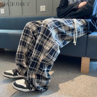 DaDuHey🔥 2023 New American High Street Tie-Dye Straight-Leg Pants MenS Fashionable Loose All-Match Plaid Casual Pants