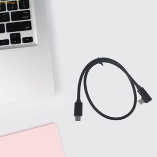 Doublebuy สายเคเบิล USB C เป็น USB C 90 องศา 10Gpbs USB 3 1 Gen 2 สําหรับอุปกรณ์ฮับ Type C