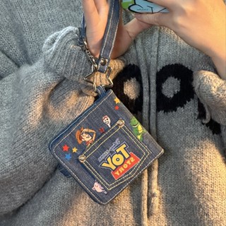 กระเป๋าสตางค์ ผ้ายีน ปักลาย Toy Story สไตล์วินเทจ อเมริกัน สําหรับเด็กผู้หญิง Y2k
