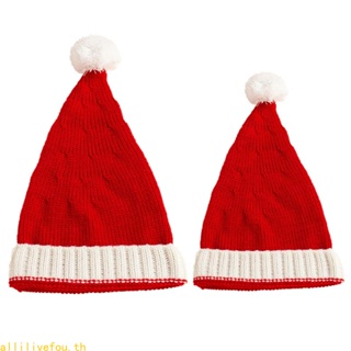 หมวกบีนนี่ ผ้าถัก ลายซานตาคลอส คริสต์มาส แฟชั่นฤดูหนาว สําหรับแม่ และลูก เหมาะกับเทศกาลปีใหม่