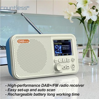 C10 นาฬิกาปลุกดิจิทัล หน้าจอสี LCD 2.4 นิ้ว DAB DAB+ FM Euro -au [countless.th]