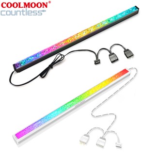 Coolmoon แถบไฟ LED RGB PC อะลูมิเนียมอัลลอย 5V 3PIN 4Pin ขนาดเล็ก 28 ซม. สําหรับคอมพิวเตอร์ [countless.th]