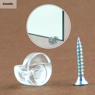 【DREAMLIFE】4pcs Mirror Wall Hanging Fixing Kit Glass Bracket Mirror Brand New For Bathroom