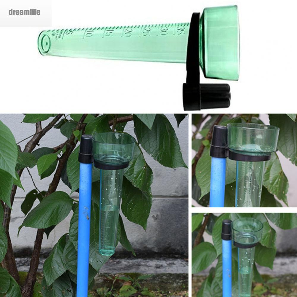 dreamlife-rain-gauge-convenient-garden-outdoor-rain-meter-light-green-light-weight
