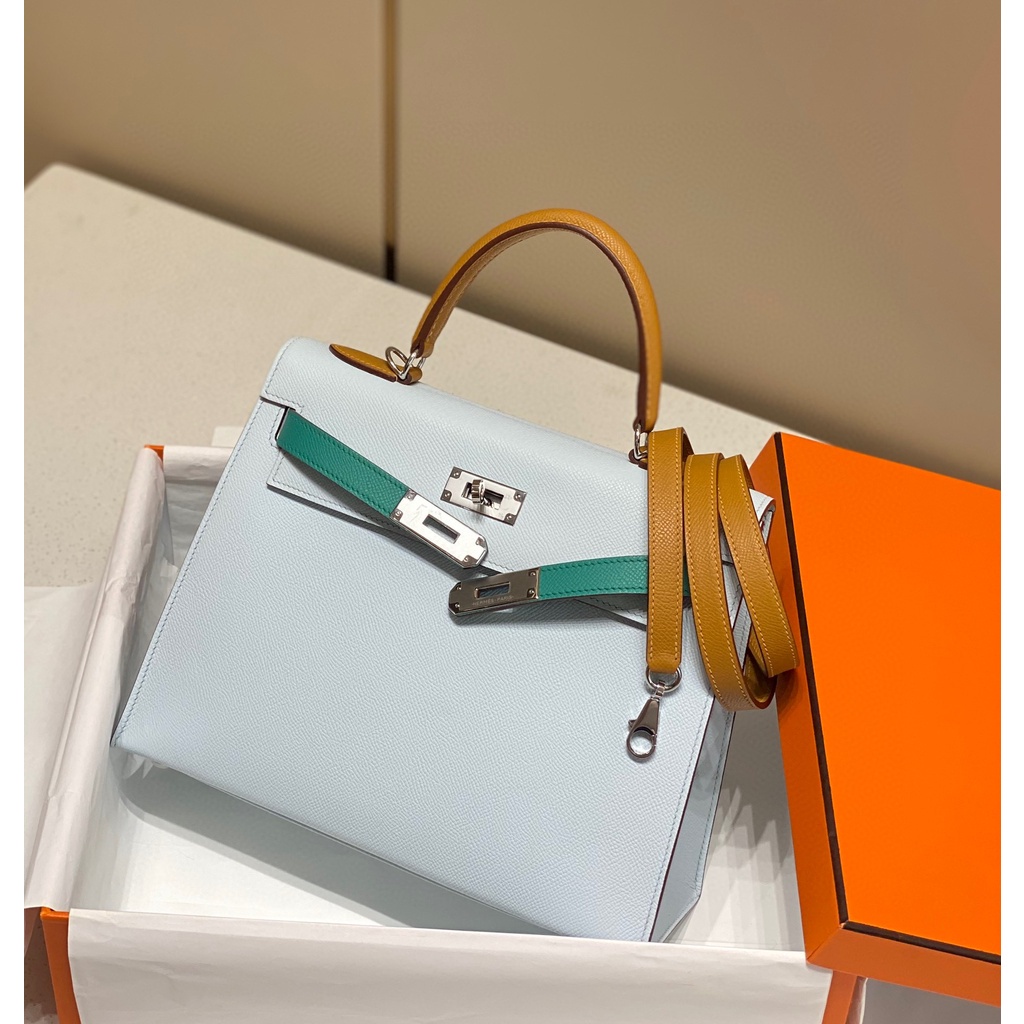 พรี-ราคา17200-hermes-kelly-หนังแท้-กระเป๋าสะพาย-กระเป๋าสะพายไหล่28cm