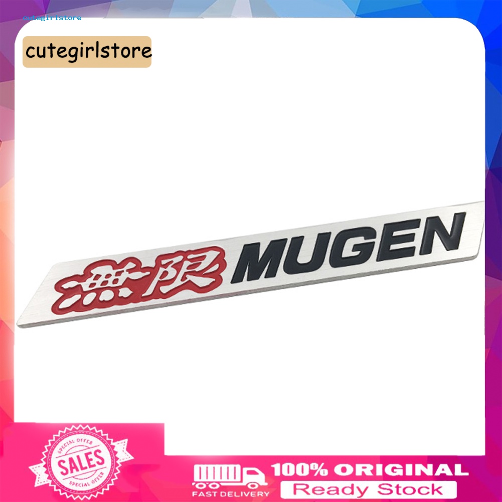 cute-สติกเกอร์โลหะ-ลายตัวอักษร-mugen-3d-สําหรับติดตกแต่งรถยนต์