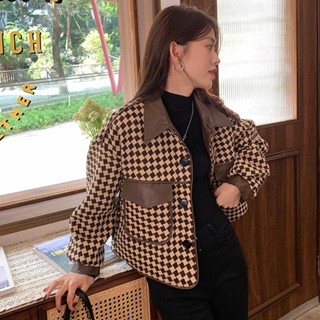 Xiaoxiang เสื้อแจ็กเก็ตตัวสั้น ขนาดเล็ก สไตล์เกาหลี แฟชั่นฤดูใบไม้ร่วง ฤดูหนาว สําหรับผู้หญิง 2023