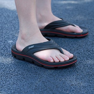 [พร้อมส่ง] _ รองเท้าแตะลําลอง พื้นหนา เหมาะกับเดินชายหาดกลางแจ้ง แฟชั่นสําหรับผู้ชาย