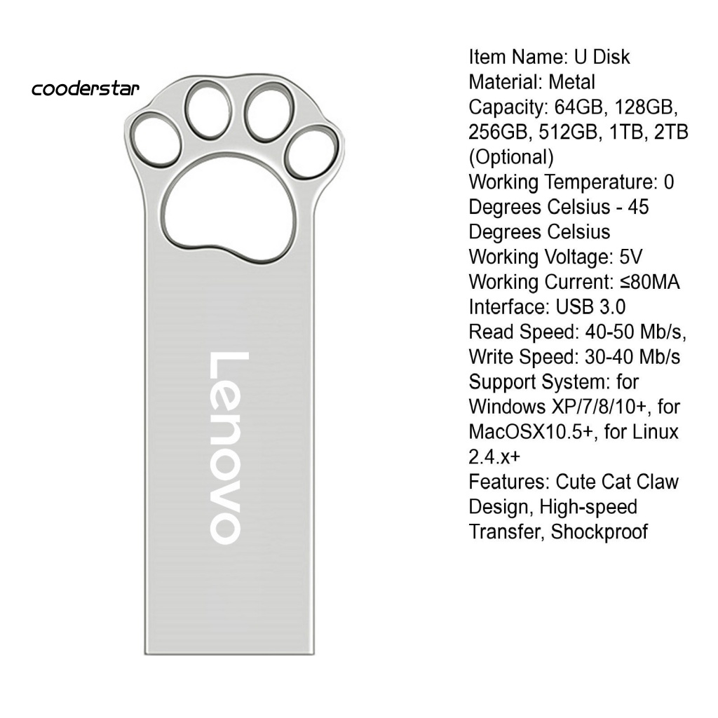cood-แฟลชไดรฟ์-usb-30-รูปกรงเล็บแมวน่ารัก-ความจุเยอะ-แบบพกพา-64gb-128gb-256gb-512gb-1tb-2tb-สําหรับสํานักงาน