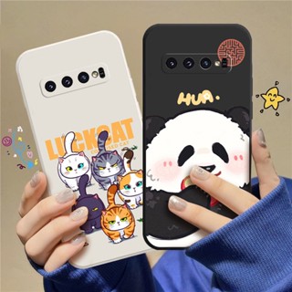 เคสโทรศัพท์ TPU แบบนิ่ม ลายการ์ตูนแมว สําหรับ Samsung S10 Samsung S10 PLUS Samsung S10+ C_A8