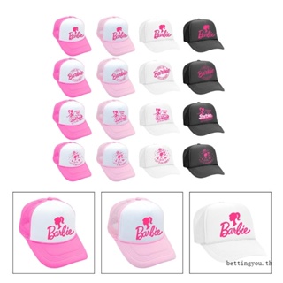 Bettingyou | | หมวกเบสบอล พิมพ์ลายตัวอักษร สีชมพู หวานแหวว สําหรับเด็กผู้หญิง หมวกเบสบอล ปีกยาว วัยรุ่น เด็กผู้หญิง กันแดด หมวกยอดสูง
