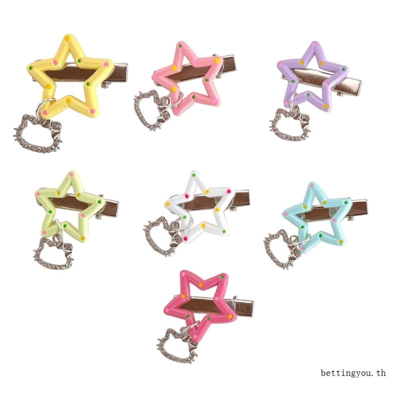 กิ๊บติดผม-รูปดาวห้าแฉก-สีโดพามีน-สําหรับผู้หญิง