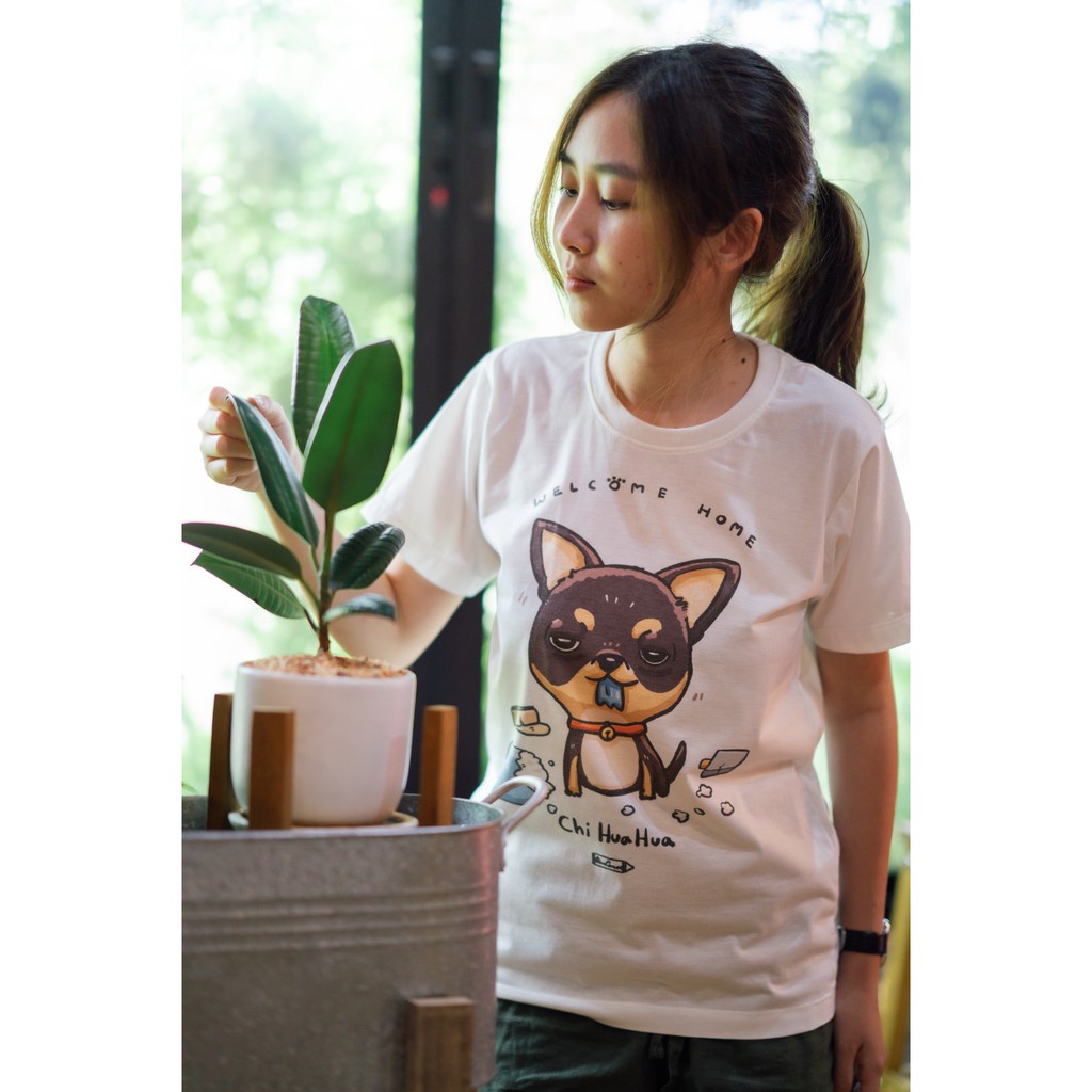 chihuahua-welcome-home-t-shirt-เสื้อยืด-ลายหมาชิวาวา