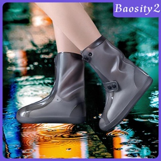 [Baosity2] ซิลิโคนครอบรองเท้า กันน้ํา พับได้ กันลื่น กันฝน สําหรับทุกเพศ