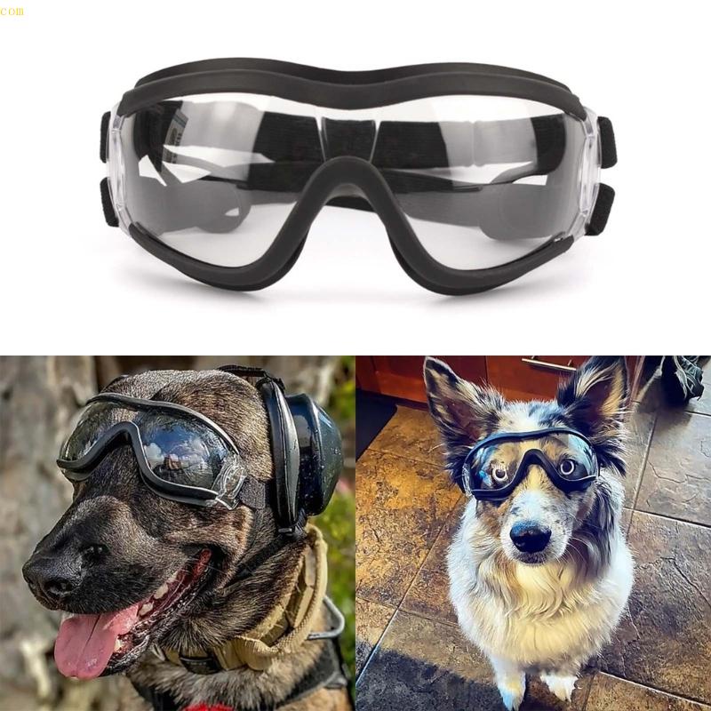 com-แว่นตากันแดด-แบบใส-กันลม-ปรับสายได้-สําหรับสัตว์เลี้ยง-สุนัข-เดินทาง