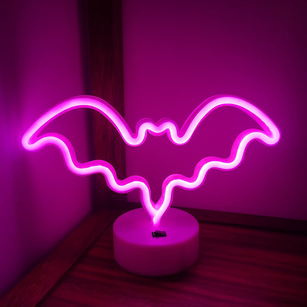 halloween-ป้ายไฟนีออน-led-รูปค้างคาว-ชาร์จ-usb-สําหรับตกแต่งปาร์ตี้ฮาโลวีน