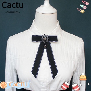 Cactu ริบบิ้นผูกโบว์ ลายดอกไม้ เครื่องแบบเสื้อผ้า