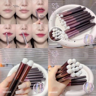 [Daily optimization] ins Super fire round head rubber handle bright surface mouth tube lip brush multi-functional bullet concealer brush lipstick fog brush female 8/21