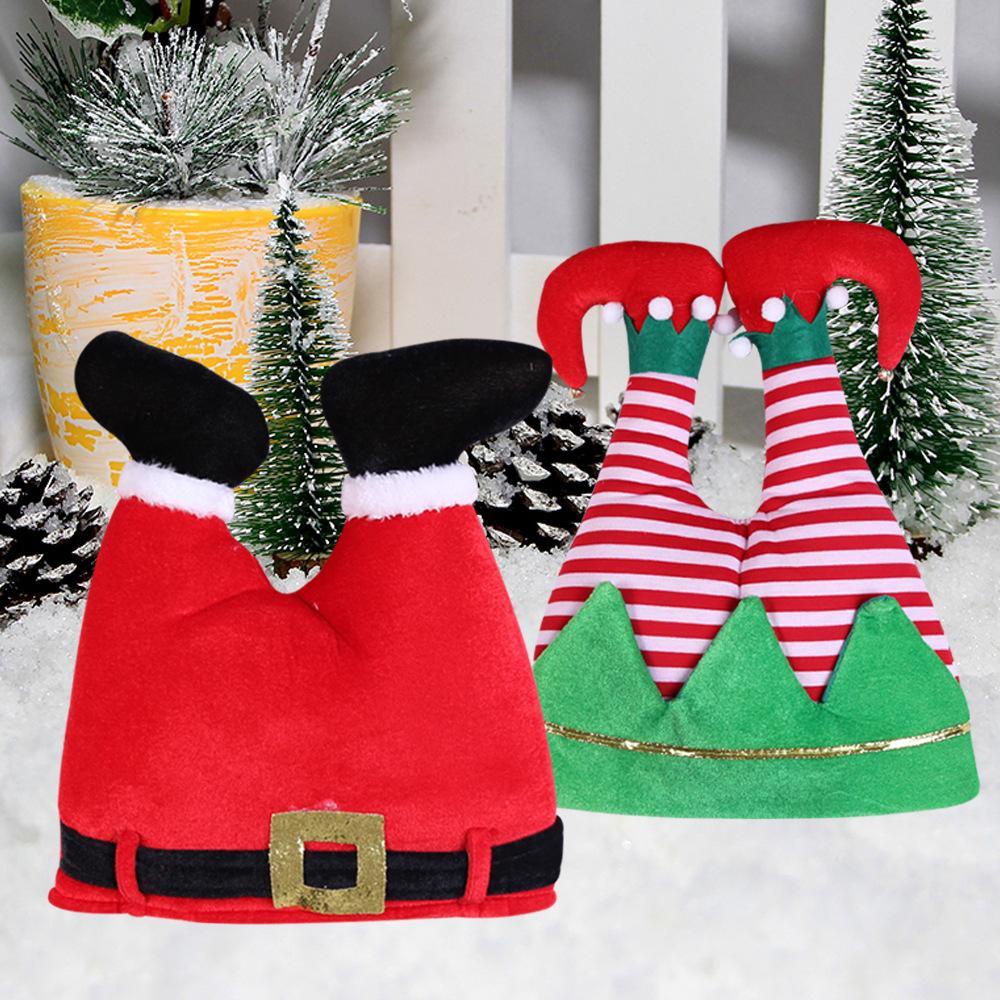 backstreet-หมวกเอลฟ์-กางเกงคริสต์มาส-กระดิ่ง-หมวกคริสต์มาส-ผ้าสักหลาด-ลายทาง-ธีมวันหยุด-ซานตาคลอส-หมวกคริสต์มาส