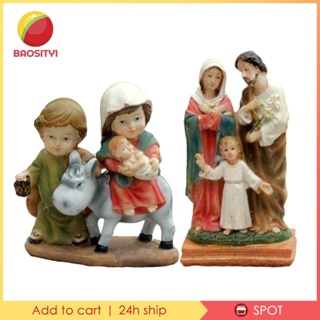 [Baosity1] ฟิกเกอร์ครอบครัวศักดิ์สิทธิ์ ขนาดเล็ก ของขวัญคริสต์มาส สําหรับตกแต่งโต๊ะทํางาน สํานักงาน