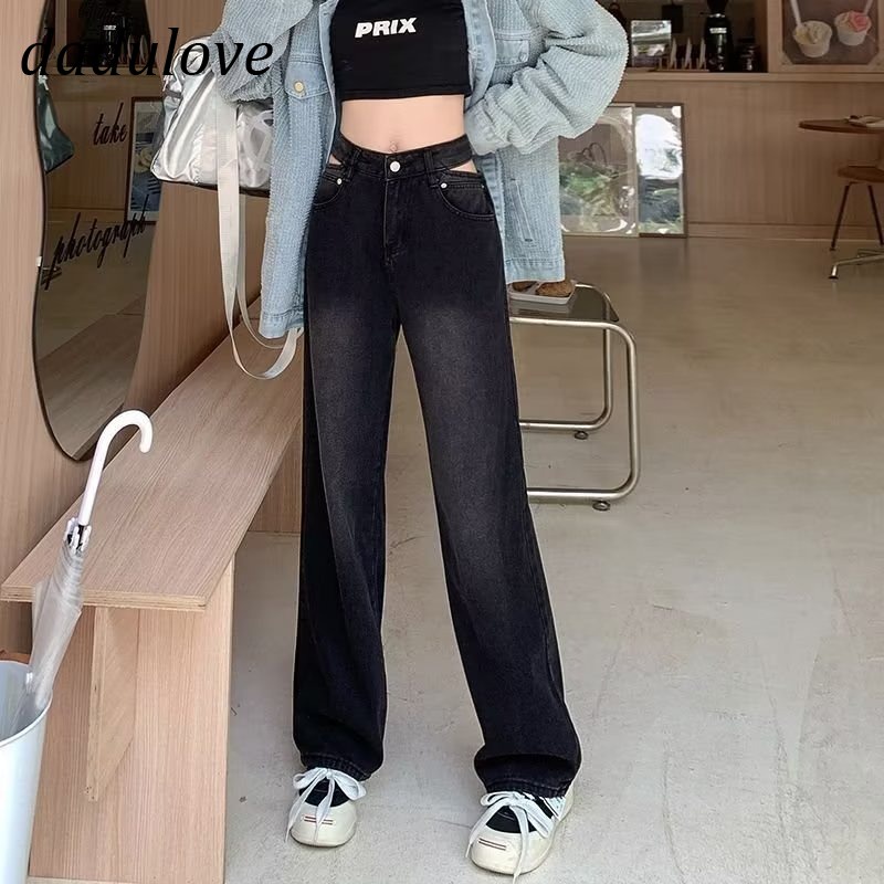 dadulove-new-american-ins-high-street-retro-jeans-niche-high-waist-loose-wide-leg-pants-large-size-trousers