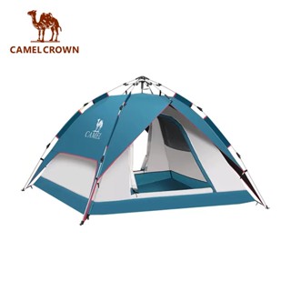 Camel CROWN เต็นท์กางเต้นท์กลางแจ้ง เคลือบกันแดด สีดํา แบบพกพา 3-4 คน พับได้ ป้องกันแสงแดดอัตโนมัติเต็มรูปแบบ และเต็นท์กันฝน ---- A1s3na111-3