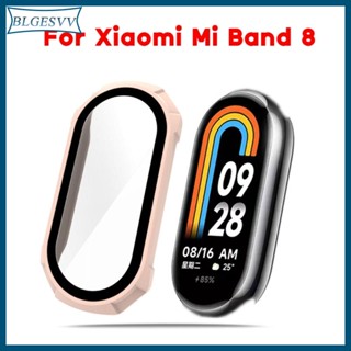 Blg เคสป้องกันรอยขีดข่วน และฟิล์มกระจกนิรภัยกันรอยหน้าจอ สําหรับ Mi-Band 8