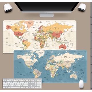 New World Map แผ่นรองเมาส์ เกมมิ่ง ขนาดใหญ่ 80 x30 CM แผ่นรองเมาส์ คีย์บอร์ด เกมเมอร์ ลายแผนที่โลก
