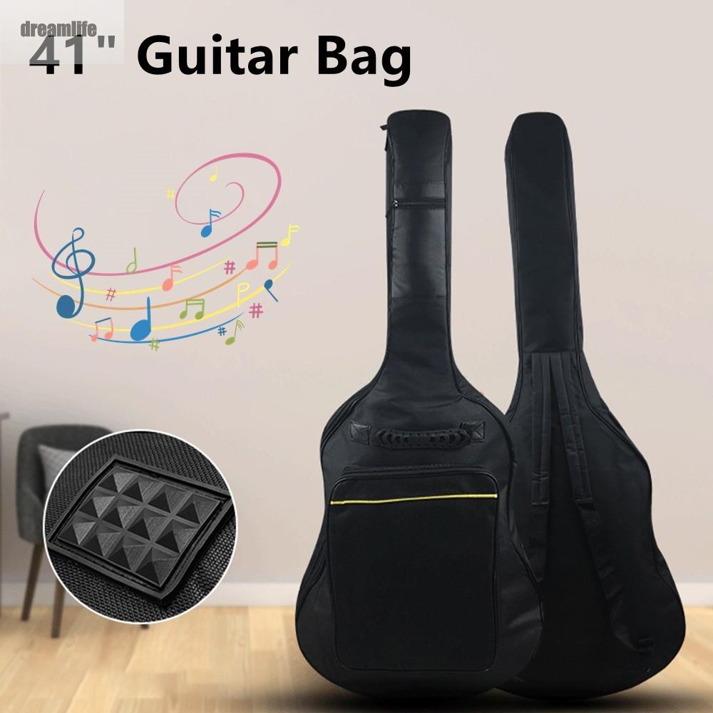 dreamlife-guitar-bag-acoustic-backpack-bag-black-case-double-guitar-padded-straps