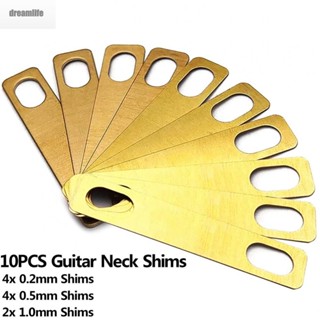 【DREAMLIFE】Neck Shim 0.2mm 0.5mm 1mm Thickness 10pcs/set Bass Parts Brass Shims Music