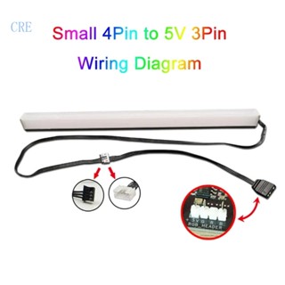 Cre สายเคเบิลต่อขยาย 4Pin ARGB เป็น 5V 3Pin ARGB สําหรับคอมพิวเตอร์