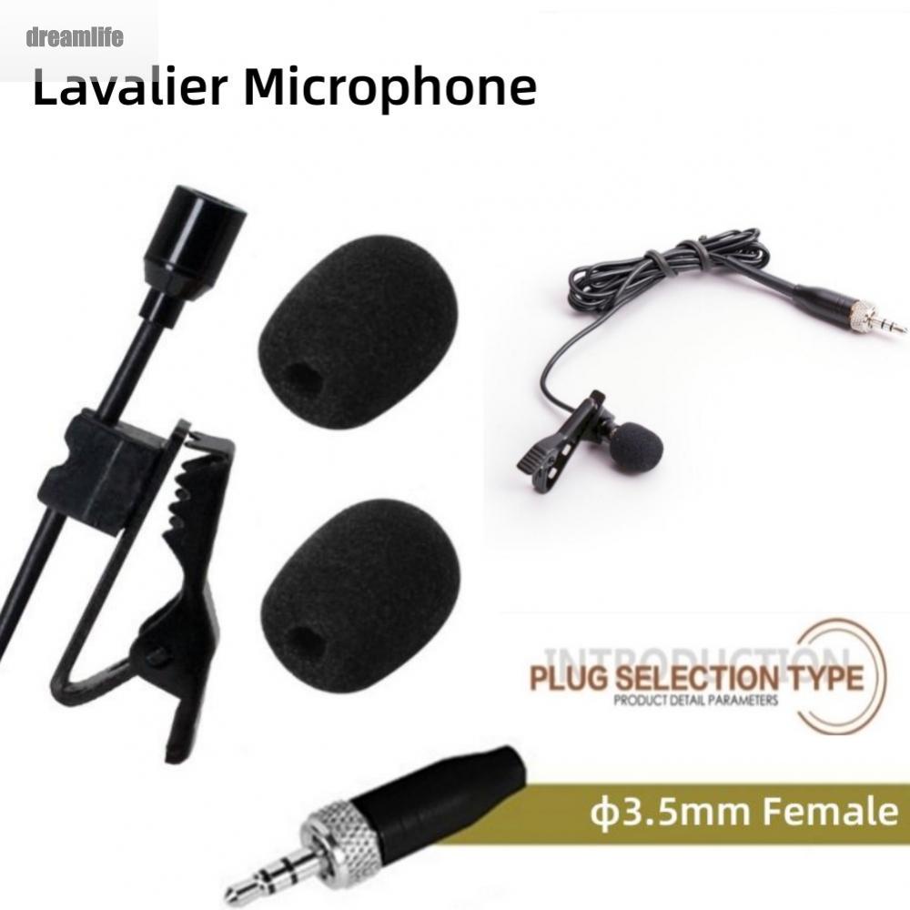 dreamlife-microphone-black-compact-detachable-flexibility-for-sennheiser-lapel-clip