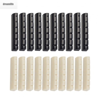 【DREAMLIFE】Guitar Bone Nut Luthier Parts Replacement Unbleached 10 PCS 43x6x8.4mm