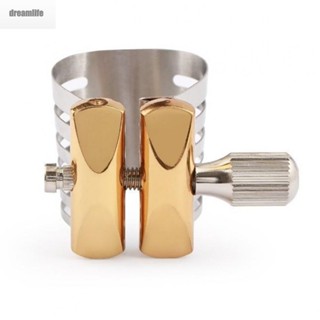 【DREAMLIFE】Sax Ligature Accessories Adjustable For Tenor Saxophone Mouthpiece Gold