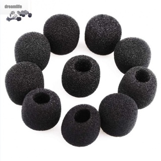 【DREAMLIFE】Microphone Cover 12x10mm Black For Gaming Headset Headworn Mic Microphone Foam