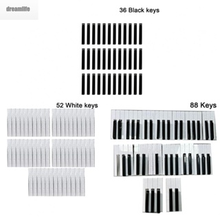 【DREAMLIFE】Piano Keys ABS Accessories Black Easy To Install Kit Plastic White 1pcs