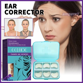 Eelhoe Ear Patch Corrector 6 ชิ้นซิลิโคนเกรดทางการแพทย์ที่มองไม่เห็นผู้ใหญ่หู Corrector สติกเกอร์โดยไม่ต้องศัลยกรรมพลาสติกสบายแบบพกพาโปร่งใส -AME1