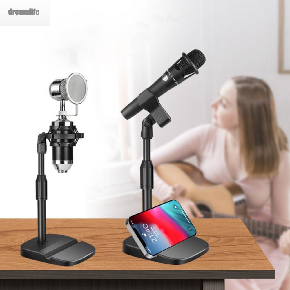 dreamlife-microphone-stand-adjustable-desktop-desktop-microphone-stand-holder-mic-clip-new