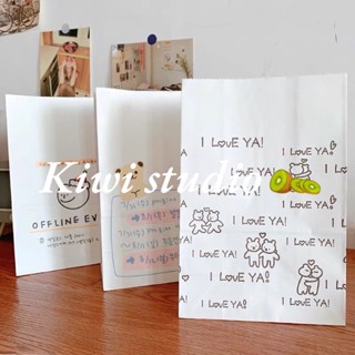 Kiwistudio【แพ็คละ 30 ชิ้น ถุงบรรจุภัณฑ์ ลายหมีน่ารัก สไตล์ญี่ปุ่น และเกาหลี สําหรับใส่ของขวัญวันเกิด 1HCYK183