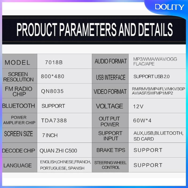 dolity-กล้องมองหลัง-บลูทูธ-หน้าจอสัมผัส-7-นิ้ว-2-din-สําหรับรถยนต์