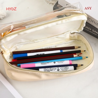 Asy กระเป๋าเครื่องเขียน กระเป๋าดินสอ ปากกามาร์กเกอร์ จุของได้เยอะ สีโปร่งใส สําหรับวัยรุ่น นักเรียนหญิง