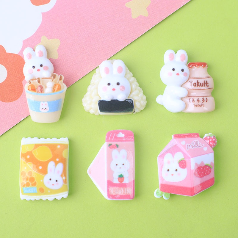 10-ชิ้น-เซต-สว่าง-การ์ตูน-กระต่าย-เรซิน-ด้านหลังแบน-สําหรับ-diy-เคสโทรศัพท์-กิ๊บติดผม-ครีม-กาว-อุปกรณ์เสริม-วัสดุ