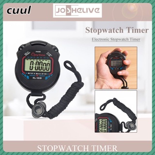 Classic Digital Professional Handheld LCD Chronograph Sports Stopwatch Timer Stop Watch With String COD