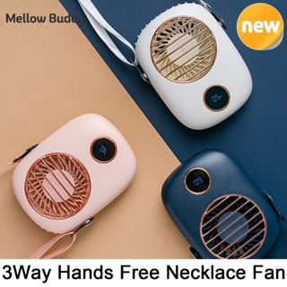 Mellow Buddy 3Way Hands Free Necklace Fan Belt Stand Wireless Electric Mini