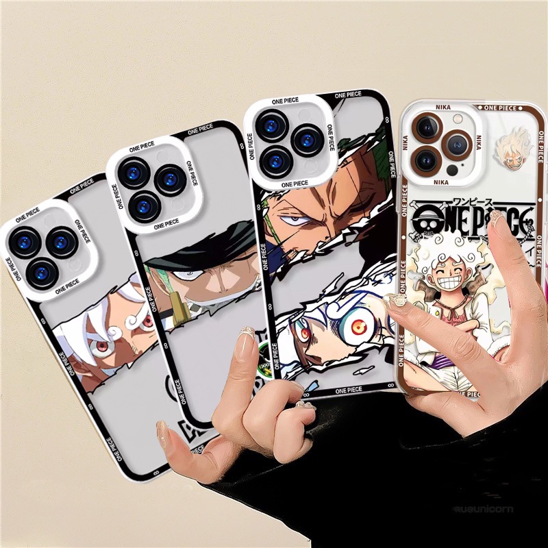 เคสโทรศัพท์มือถือแบบนิ่ม-tpu-ใส-กันกระแทก-ลายการ์ตูนญี่ปุ่น-one-piece-nica-luffy-สําหรับ-iphone-11-12-pro-6-6s-7-8-plus-x-xs-xr-max