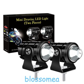 Blossomea ไฟสปอตไลท์ led เหล็ก ขนาดเล็ก สองสี สําหรับรถจักรยานยนต์