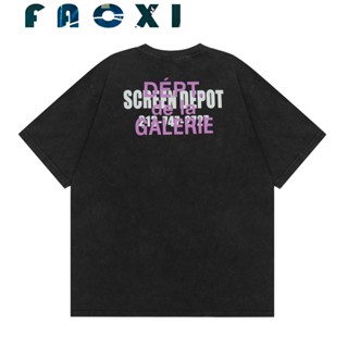 พร้อมส่ง เสื้อยืดคอกลม แขนสั้น พิมพ์ลายตัวอักษรกราฟฟิค ขนาดใหญ่ สไตล์เกาหลีวินเทจ พลัสไซซ์ สําหรับผู้ชาย และผู้หญิง