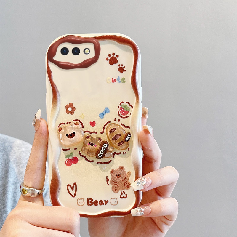 เคส-oppo-a3s-a12e-เคสโทรศัพท์มือถือ-ลายการ์ตูนตุ๊กตาครีม-3d-แฟชั่น-สําหรับ-oppo-a3s-a12e