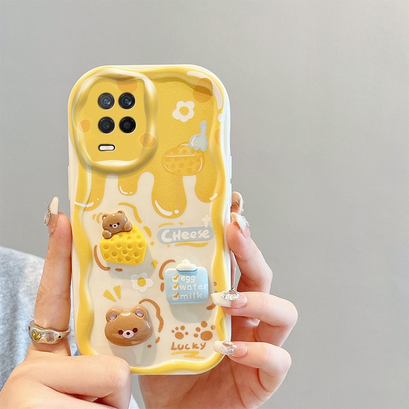 เคส-realme-8-5g-เคสโทรศัพท์มือถือ-ลายการ์ตูนครีม-3d-แฟชั่น-สําหรับ-realme-8-5g